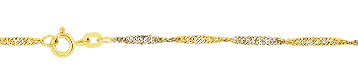 Armband Singapur 333 Gold (8 Karat) 1,0g massiv 18cm 1,8mm Federring Binder