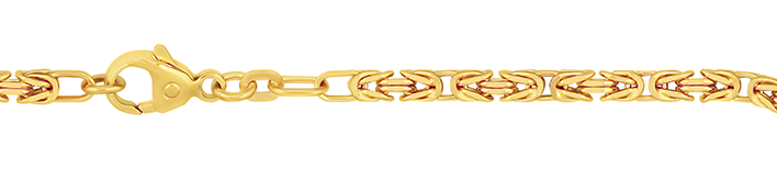 Armband Königskette 333 Gold (8 Karat) massiv 3,0mm Karabiner Binder