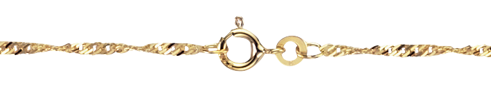 Armband Singapur 585 Gold (14 Karat) 1,2g massiv 18cm 1,8mm Federring Binder