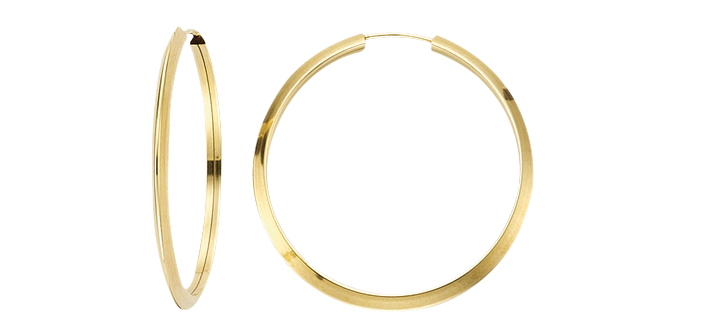Creolen 333 Gold (8 Karat) 2,2g 2,5mm 40mm flexibler Verschluss Binder