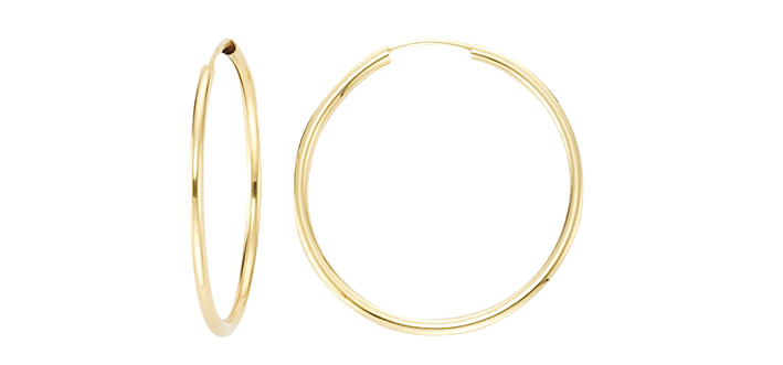 Creolen 750 Gold (18 Karat) 2,0mm flexibler Verschluss Binder